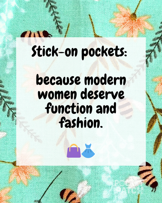 Stick On Pocket Patch - Bee Floral