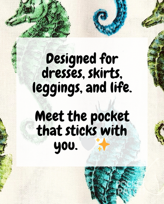 Stick On Pocket Patch - Seahorse