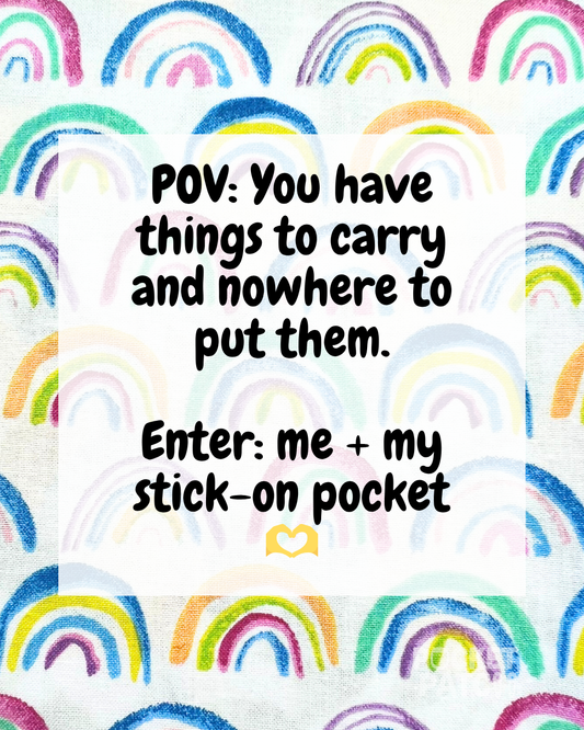 Stick On Pocket Patch - Rainbow