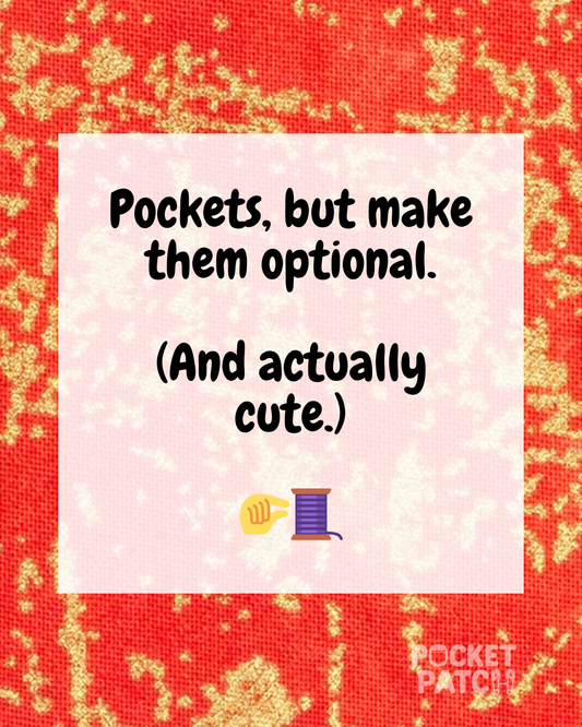 Stick On Pocket Patch - Festive Red