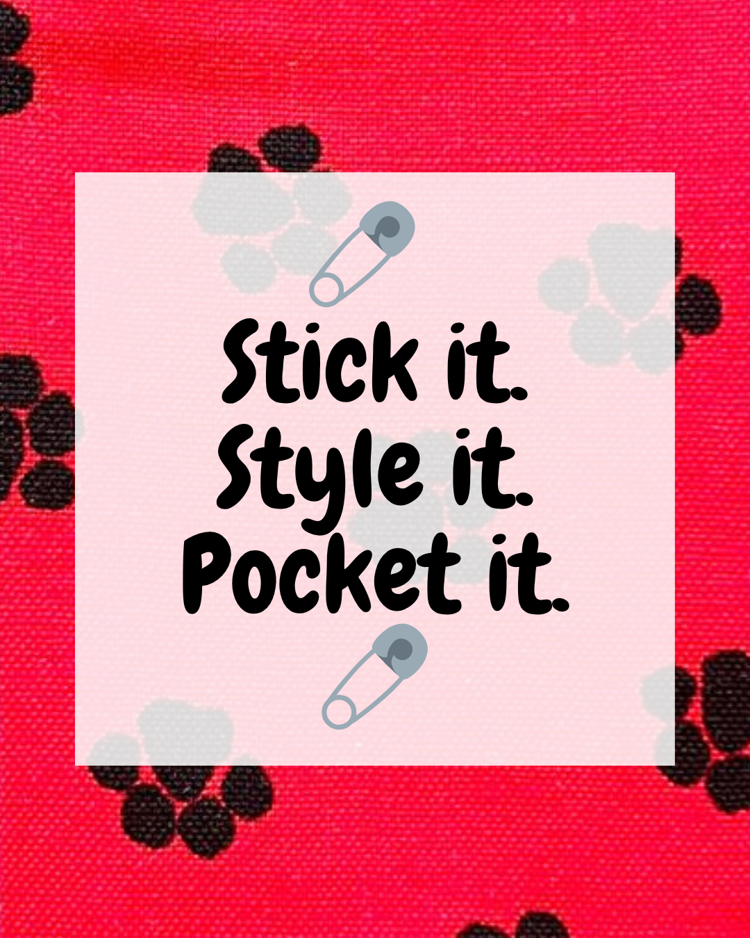 Stick On Pocket Patch - Pawprint