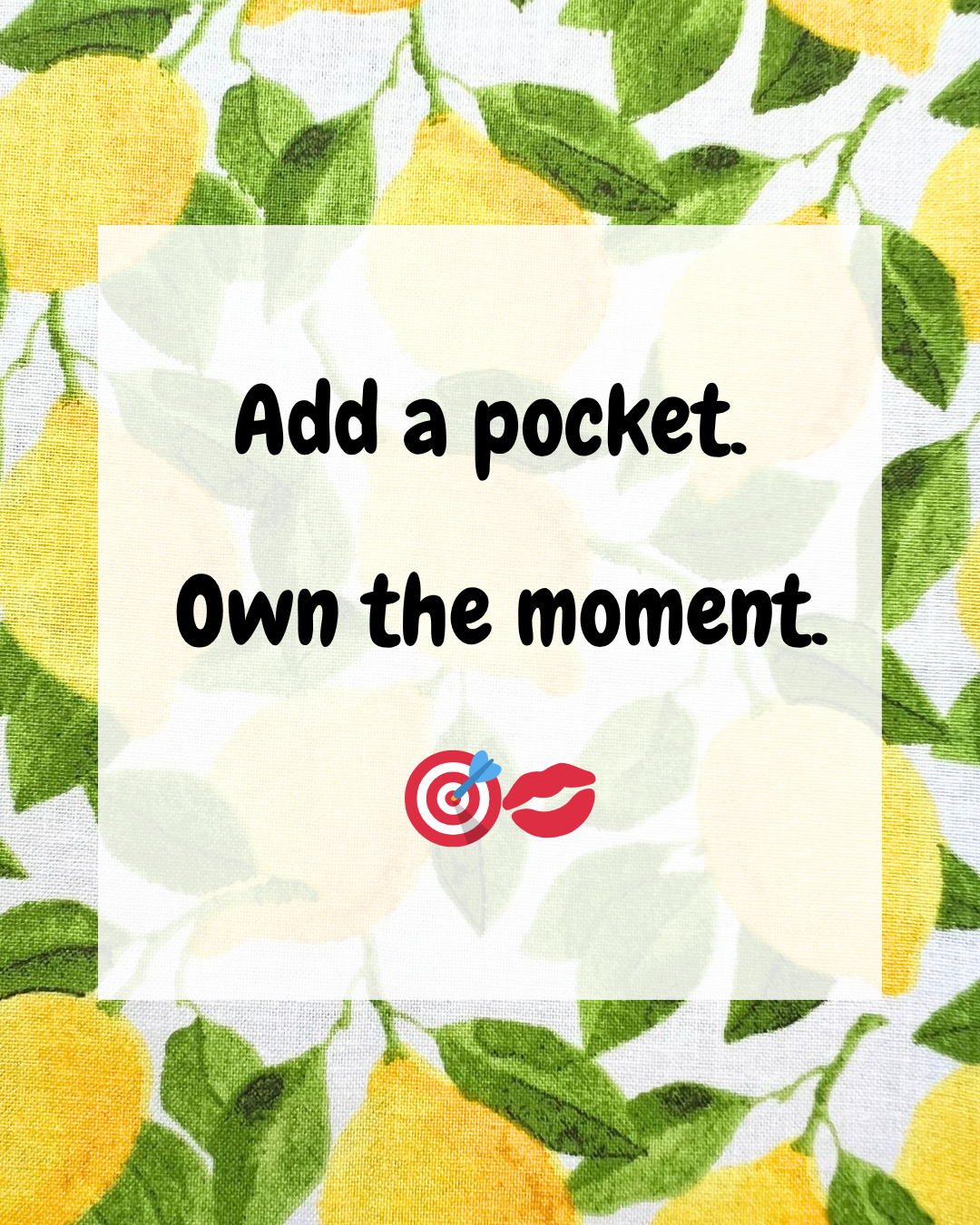 Stick On Pocket Patch - Lemon