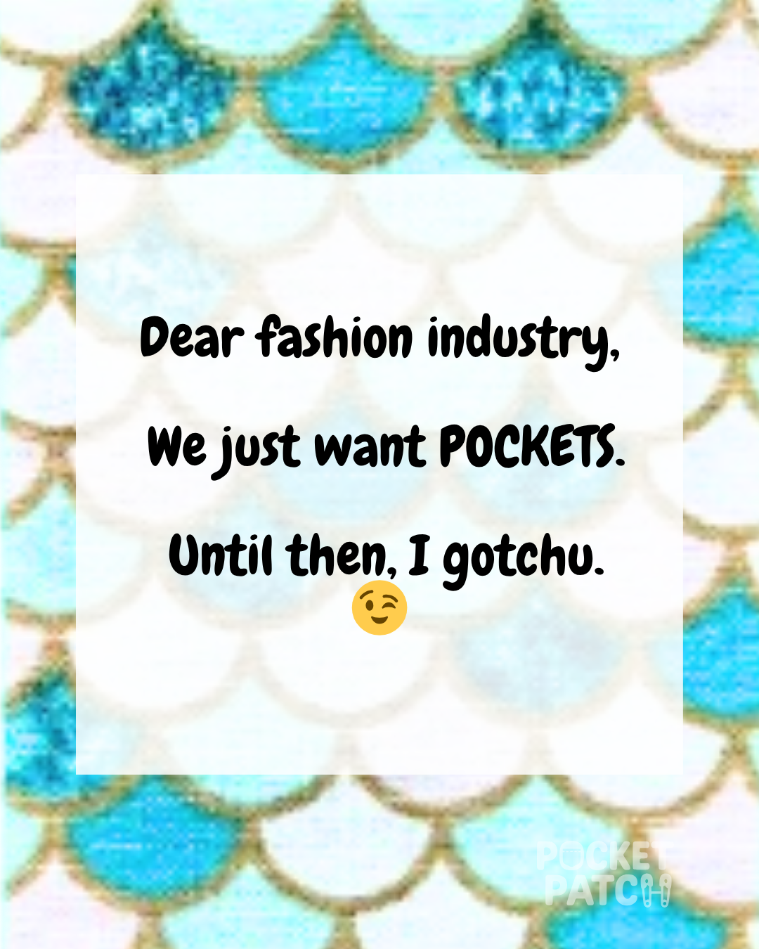 Stick On Pocket Patch - Mermaid