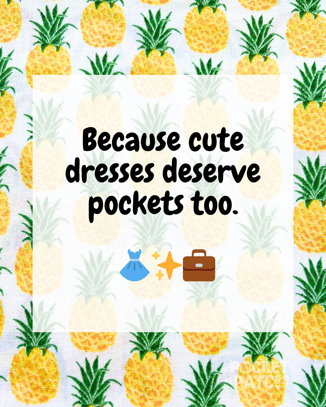 Stick On Pocket Patch - Pineapple